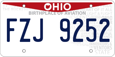 OH license plate FZJ9252