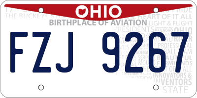 OH license plate FZJ9267