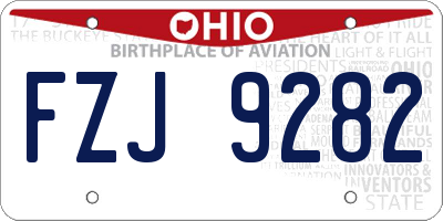 OH license plate FZJ9282