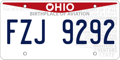 OH license plate FZJ9292
