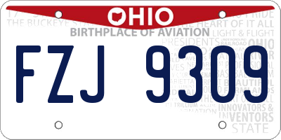 OH license plate FZJ9309