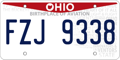 OH license plate FZJ9338