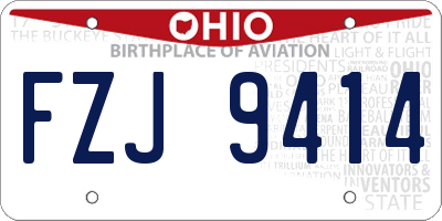OH license plate FZJ9414