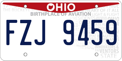 OH license plate FZJ9459