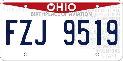 OH license plate FZJ9519