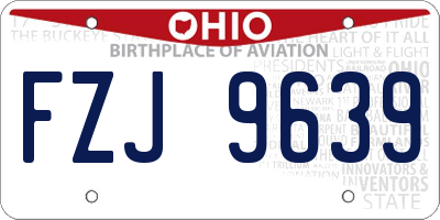 OH license plate FZJ9639