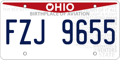 OH license plate FZJ9655