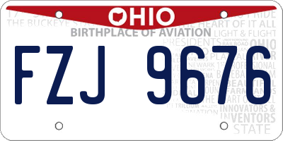 OH license plate FZJ9676