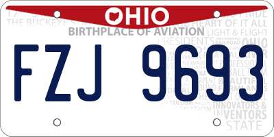 OH license plate FZJ9693