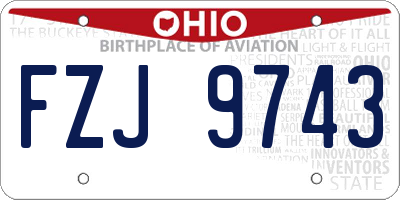 OH license plate FZJ9743