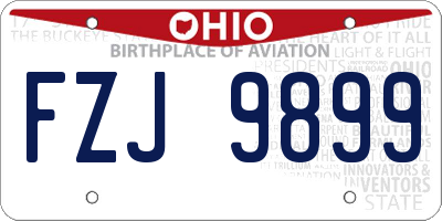 OH license plate FZJ9899