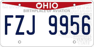 OH license plate FZJ9956