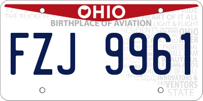 OH license plate FZJ9961