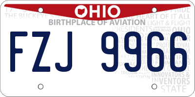 OH license plate FZJ9966