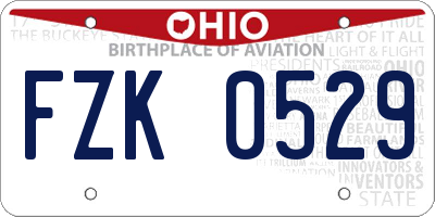 OH license plate FZK0529