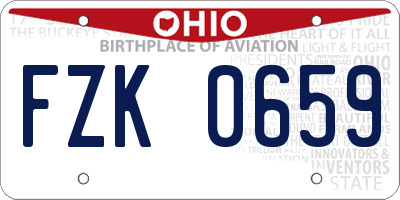 OH license plate FZK0659