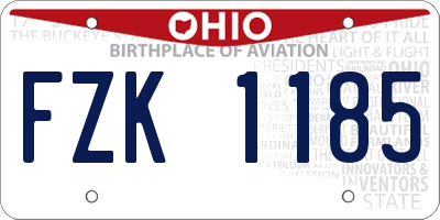 OH license plate FZK1185
