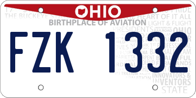 OH license plate FZK1332