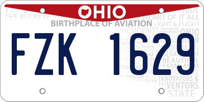 OH license plate FZK1629