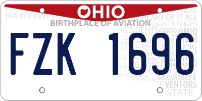 OH license plate FZK1696