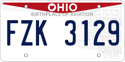 OH license plate FZK3129
