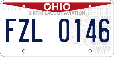 OH license plate FZL0146