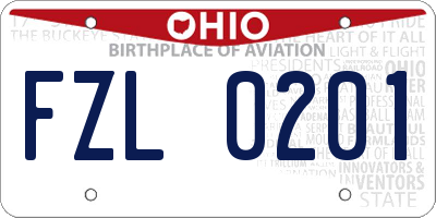 OH license plate FZL0201