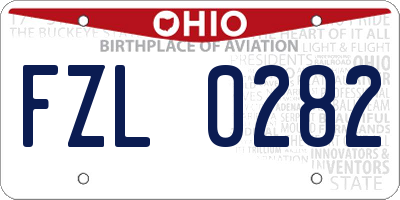 OH license plate FZL0282