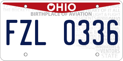 OH license plate FZL0336