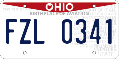 OH license plate FZL0341