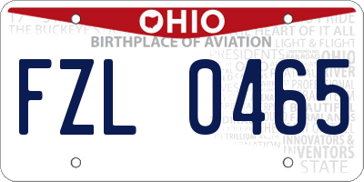OH license plate FZL0465