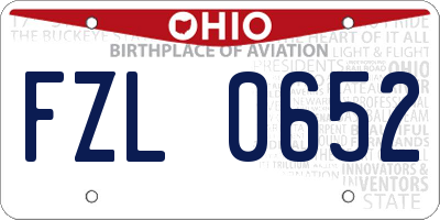 OH license plate FZL0652
