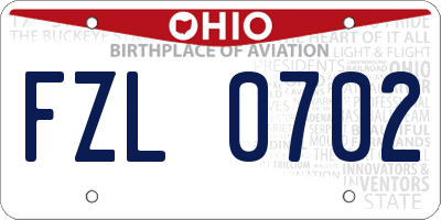 OH license plate FZL0702