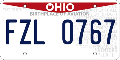 OH license plate FZL0767