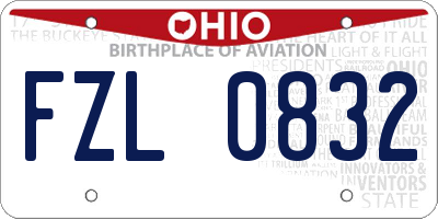 OH license plate FZL0832