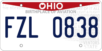 OH license plate FZL0838