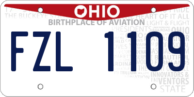 OH license plate FZL1109