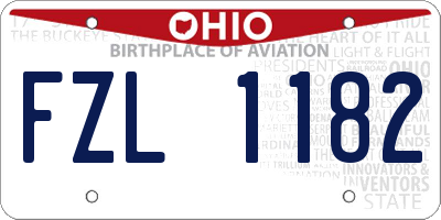 OH license plate FZL1182