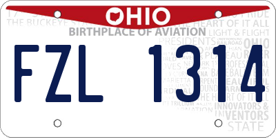 OH license plate FZL1314