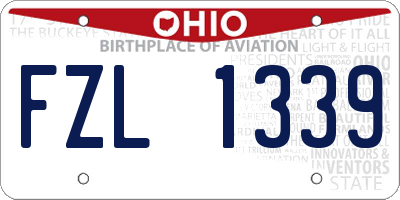 OH license plate FZL1339