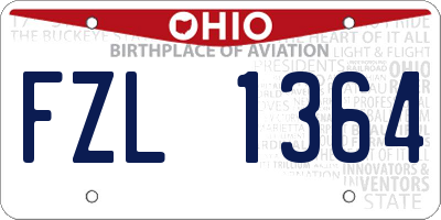 OH license plate FZL1364