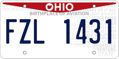 OH license plate FZL1431
