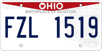 OH license plate FZL1519