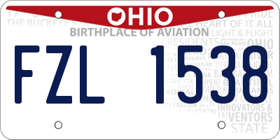 OH license plate FZL1538