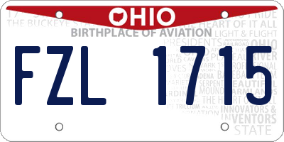 OH license plate FZL1715