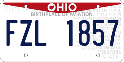 OH license plate FZL1857