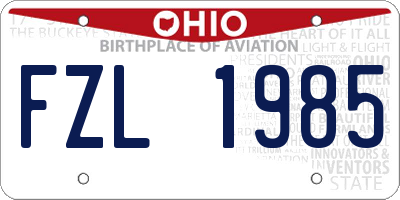 OH license plate FZL1985