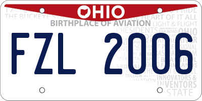 OH license plate FZL2006
