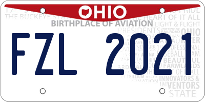 OH license plate FZL2021