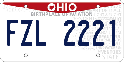 OH license plate FZL2221